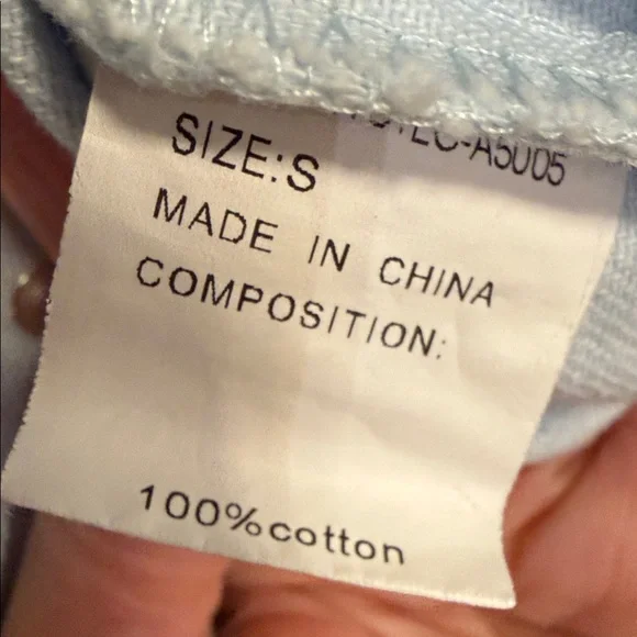 L/C Lizette Collection Light Blue Denim Jacket with Aqua and Iridescent Sequins - Picture 8 of 10